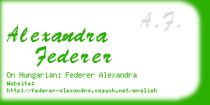 alexandra federer business card